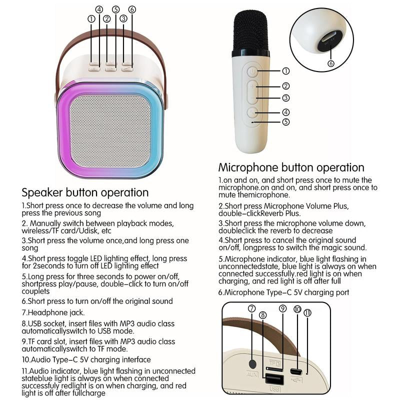 Karaoke Audio Wireless Speaker with Microphone