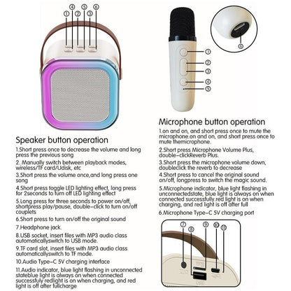 Karaoke Audio Wireless Speaker with Microphone