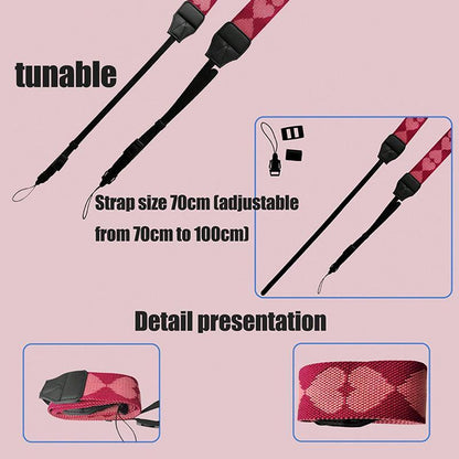 Heart Pattern Camera Shoulder Strap